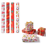 4 Pieces Christmas Wrapping Paper Rolls 43cm x 3m Xmas Gift Wraps