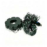 2M LED Christmas Tree Topper Waterfall Lights USB Powered 8 Modes Hanging String Lights Warm White