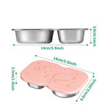150ml Snack Container 2-Compartment Condiment Cups with Silicone Lid for Lunche School Travel Picnics Pink