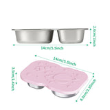 150ml Snack Container 2-Compartment Condiment Cups with Silicone Lid for Lunche School Travel Picnics Purple