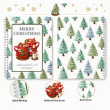 DIY Christmas Gift Card Notebook Spiral Bound Holiday Gift Card Organizer with Card Slots and Writing Space Cups