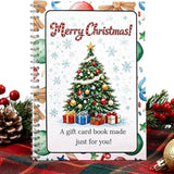 DIY Christmas Gift Card Notebook Spiral Bound Holiday Gift Card Organizer with Card Slots and Writing Space Christmas Tree