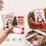 5Pcs Set DIY Christmas Gift Card Notebook Spiral Bound Holiday Gift Card Organizer with Card Slots and Writing Space