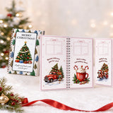 5Pcs Set DIY Christmas Gift Card Notebook Spiral Bound Holiday Gift Card Organizer with Card Slots and Writing Space