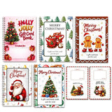 5Pcs Set DIY Christmas Gift Card Notebook Spiral Bound Holiday Gift Card Organizer with Card Slots and Writing Space