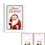 DIY Christmas Gift Card Notebook Spiral Bound Holiday Gift Card Organizer with Card Slots and Writing Space Santa