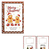 DIY Christmas Gift Card Notebook Spiral Bound Holiday Gift Card Organizer with Card Slots and Writing Space Gingerbread Man