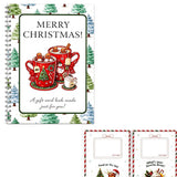 DIY Christmas Gift Card Notebook Spiral Bound Holiday Gift Card Organizer with Card Slots and Writing Space Cups