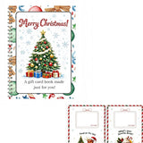 DIY Christmas Gift Card Notebook Spiral Bound Holiday Gift Card Organizer with Card Slots and Writing Space Christmas Tree