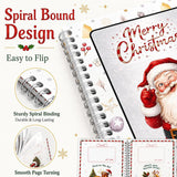 DIY Christmas Gift Card Notebook Spiral Bound Holiday Gift Card Organizer with Card Slots and Writing Space Santa