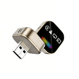4-in-1 Wireless CarPlay Adapter USB Dongle with RGB Ambient Light for CarPlay Android Auto AirPlay Mirror Link Champagne