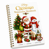 Christmas Watercolour Workbook for Beginners 14 Christmas Painting Pattern Spiral Bound