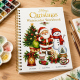 Christmas Watercolour Workbook for Beginners 14 Christmas Painting Pattern Spiral Bound