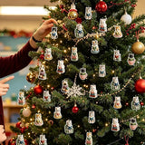 24-Day Reading Cat Advent Calendar Flat 2D Acrylic Christmas Countdown Ornaments for Cat Lovers