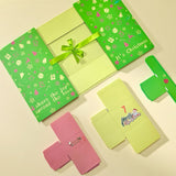 Empty 24-Day Christmas Advent Calendar Box Fillable Countdown Gift Box with 24 Compartments for DIY Candy Toys Small Gifts Green