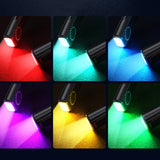 5 Speeds Portable Cooling Neck Fan Digital Display Bladeless Wearable Fan with Colourful Lights for Travel Office Outdoor White