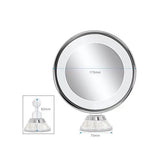 10X Magnifying Makeup Mirror with LED Ring Light Rotating Suction Cup Vanity Mirror Touch Control with 3 Light Settings