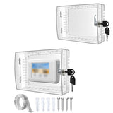 2Pcs Clear Thermostat Lock Box Wall Mounted Transparent Cover Temperature Control Guard for Home Office