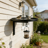 2Pcs Wall Mounted Bird Feeder Trays with Hook Bird Bath Trays for Garden Balcony Patio Fence