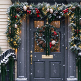 12Pcs Christmas Velvet Bows 60 x 40 cm Pre-Tied Xmas Bows Decorations for Christmas Tree Staircase Door Wreath Green
