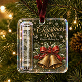 4-Piece Christmas Money Holder Ornaments Acrylic Tree Decorations with Clear Cash Slots Festive Gift Holders