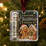 4-Piece Christmas Money Holder Ornaments Acrylic Tree Decorations with Clear Cash Slots Festive Gift Holders