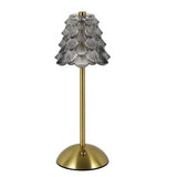 3-Colour Modes Christmas Tree Glass Table Lamp Rechargeable Touch Stepless Dimming Night Light Gray