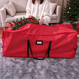 3 Piece Set Christmas Tree Storage Bags Oxford Fabric Xmas Wreath Storage Bag with Double Zippers Red