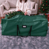 3 Piece Set Christmas Tree Storage Bags Oxford Fabric Xmas Wreath Storage Bag with Double Zippers Green