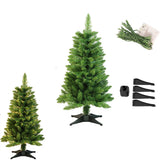 90cm Artificial Christmas Tree with 8 Lighting Modes Warm White LED Lights Xmas Home Office Decoration Green
