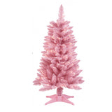 90cm Artificial Christmas Tree with 8 Lighting Modes Warm White LED Lights Xmas Home Office Decoration Pink
