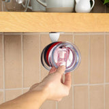Tumbler Lid Organizer Self-Adhesive Under-Cabinet Mount Space-Saving Lid Holders Silver