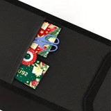 Wrapping Paper Organizer Bag Holds 9 Rolls with Pocket for Christmas Black