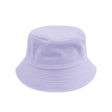 Unisex Bucket Hat Cotton Outdoor Beach Sun Cap Purple