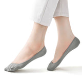 6 Pairs No Show Boat Socks for Women with Silicone Heel Grip
