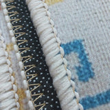 Rectangle Retro Area Rug Printed Floor Mat Non-Slip Blue