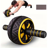 AB Abdominal Roller Wheel Fitness Waist Core Workout Exercise Wheel Home Gym Yellow