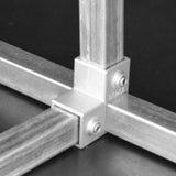 8 Piece Square Tube Connector 25x25mm Aluminum Alloy