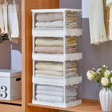 4 Tier Clear Storage Bins with Lids for Bedroom Living Room