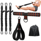 Pedal Resistance Band with Handle Adjustable Tube Foot Pedal Device  for Full Body Training Black