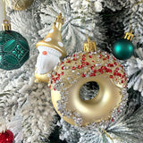 60 PCS Christmas Donut Santa Gnome Ball Hanging Ornament Set Style 3
