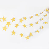5 PCS 4m Thick Paper Star Garland Bunting Banners for Parties Weddings Gold