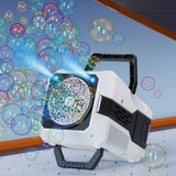 40-Hole Automatic Bubble Machine with LED Lights for Parties Weddings Outdoor Play