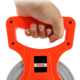 Fibreglass Tape Measure Open Reel Measuring Tape with Hand Crank Long Distance Metric Measuring Tool