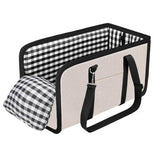 Oxford Fabric Center Console Pet Seat Carrier for Small Dogs Cats Beige