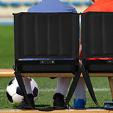 Foldable Stadium Chair with Shoulder Strap and Storage Pocket Comfortable Outdoor