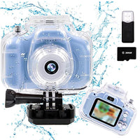 Underwater Camera for Kids – Waterproof Pool Toy Camera Ages 8-12 Blue