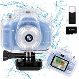 Underwater Camera for Kids – Waterproof Pool Toy Camera Ages 8-12 Blue