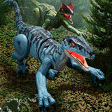 2.4Ghz Remote Control Dinosaur Toy Electric RC Walking Toy Blue Velociraptor