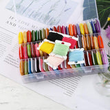 Embroidery Floss Cross Stitch Organizer Storage Box with 1 Winder 100 Bobbins